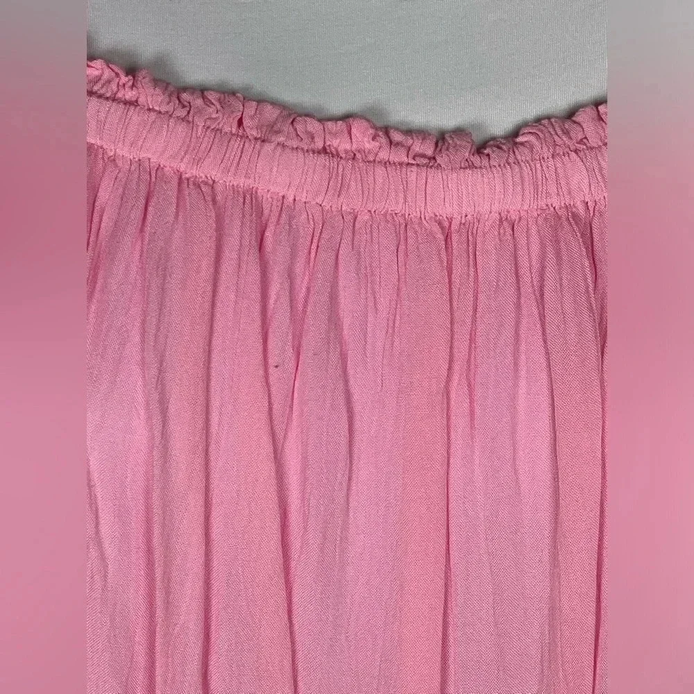 🌸 Justice‎ Pink Rayon Cold Shoulder Top
